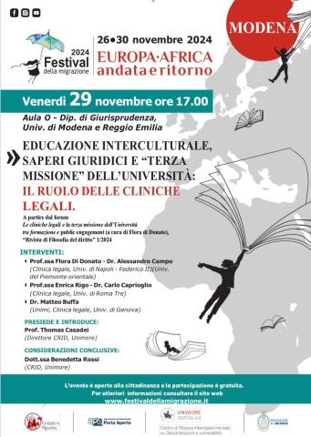 Educazione interculturale, saperi giuridici e “Terza missione” dell’Università: il ruolo delle cliniche legali.