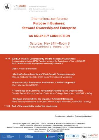 "Purpose in Business: Steward Ownership and Enterprise – An unlikely connection" 