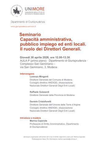 Seminario caporale 30 aprile